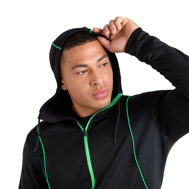 Black-Andean Toucan - Side - Umbro Mens Pro Training Full Zip Hoodie