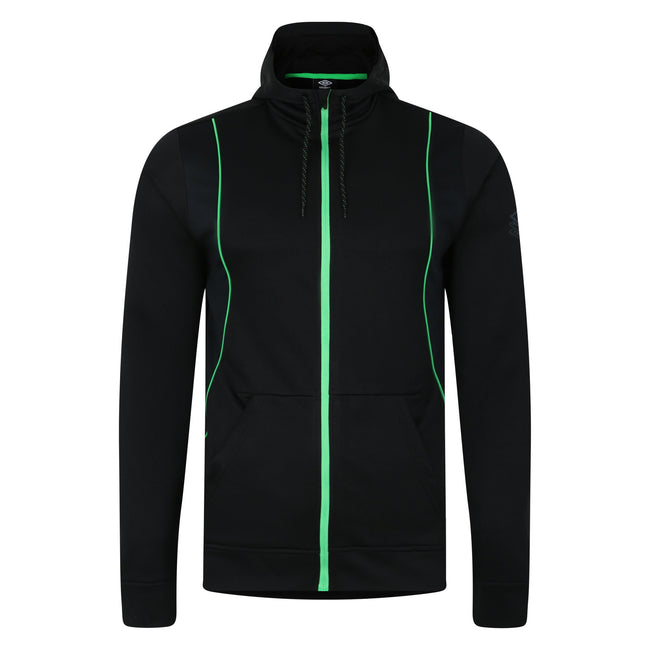 Black-Andean Toucan - Front - Umbro Mens Pro Training Full Zip Hoodie