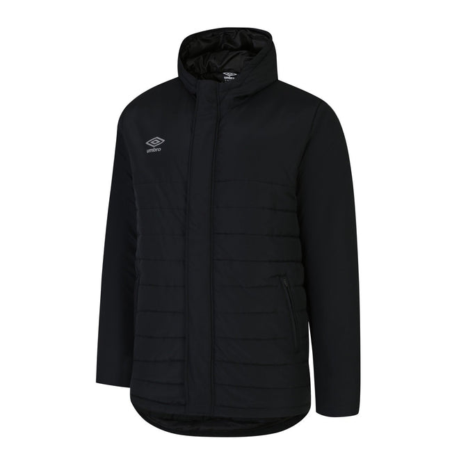 Black - Front - Umbro Childrens-Kids Water Resistant Padded Jacket