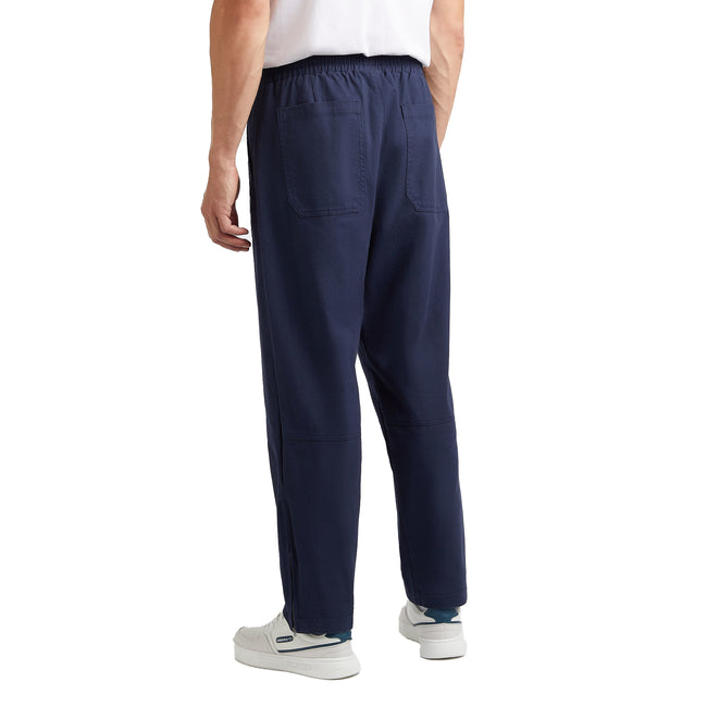 Dark Navy - Back - Umbro Mens Drill Bakers Trousers
