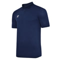 Dark Navy-White - Front - Umbro Mens Essential Polo Shirt