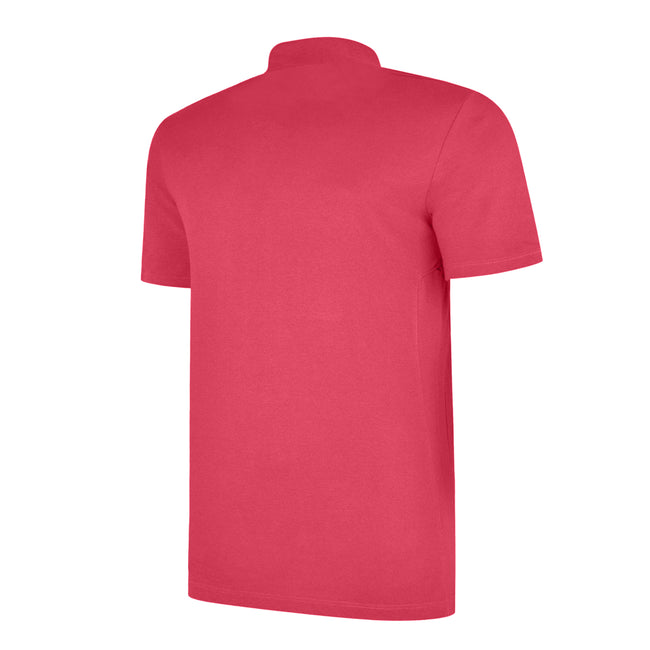 New Claret-White - Back - Umbro Mens Essential Polo Shirt
