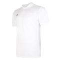 White-Black - Front - Umbro Mens Essential Polo Shirt