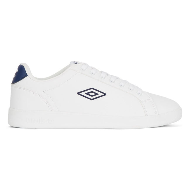 White-Navy - Front - Umbro Mens Classic Cup Perforated Sneakers