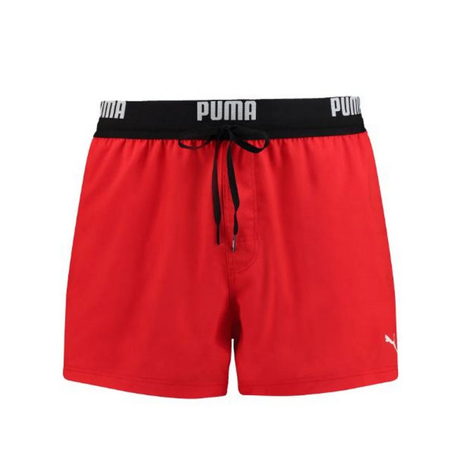 Red - Front - Puma Mens Repeat Logo Swimming Shorts