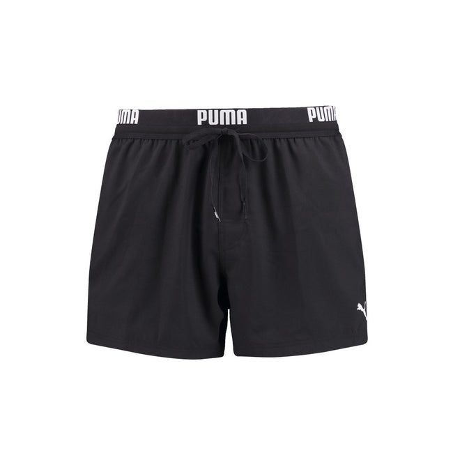 Black - Front - Puma Mens Repeat Logo Swimming Shorts