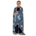 Navy - Back - RJM Glow In The Dark Fleece Throw Blanket
