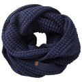 Navy - Front - Timberland Womens-Ladies Reverse Leather Loop Infinity Scarf