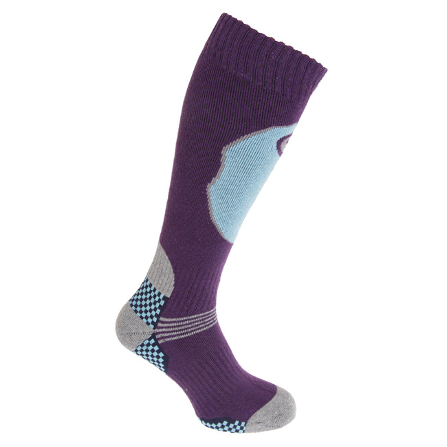 Purple - Front - Womens-Ladies High Performance Ski Socks (1 Pair)