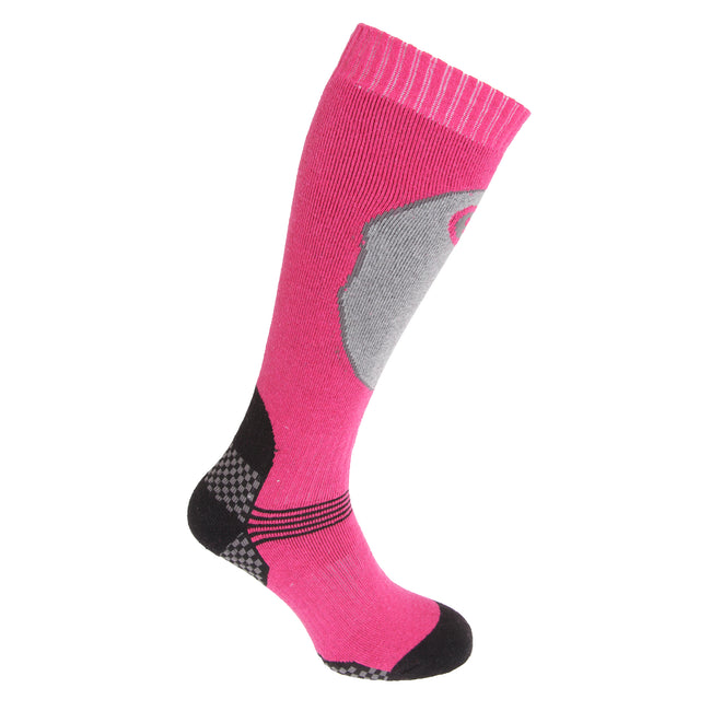 Pink - Front - Womens-Ladies High Performance Ski Socks (1 Pair)