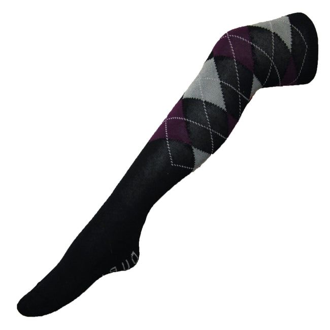 Purple-Ash - Front - Dublin Unisex Argyle Socks