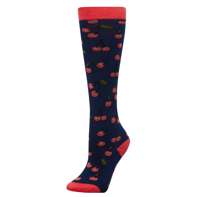 Navy-Red - Front - Dublin Childrens-Kids Cherry Boot Socks