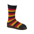 Front - Black & Blue 1871 Mens Mohicans Slipper Socks