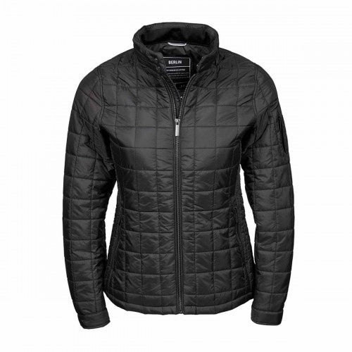 Front - Tee Jays Womens/Ladies Berlin Square Quilted Jacket