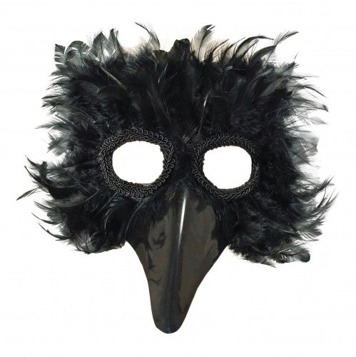 Front - Bristol Novelty Black Bird Feather Eye Mask