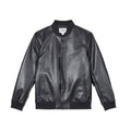 Front - Burton Mens Leather Effect Bomber Jacket