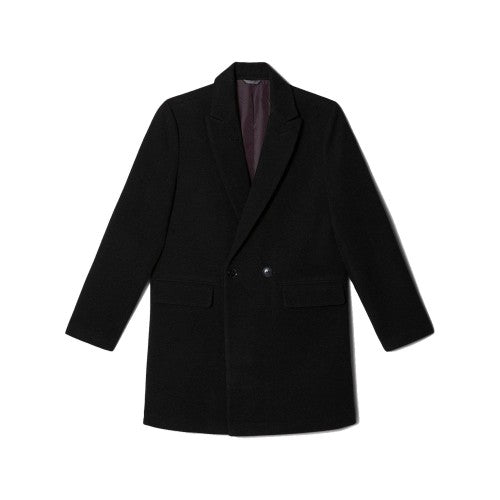 Front - Burton Mens Peak Lapel Overcoat