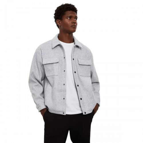 Front - Burton Mens Faux Wool Overshirt