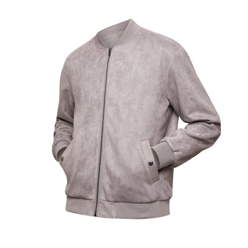 Front - Burton Mens Suedette Bomber Jacket