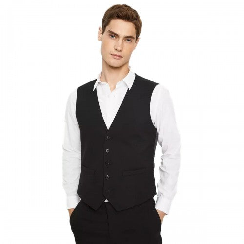 Front - Burton Mens Plus And Tall Tailored Vest