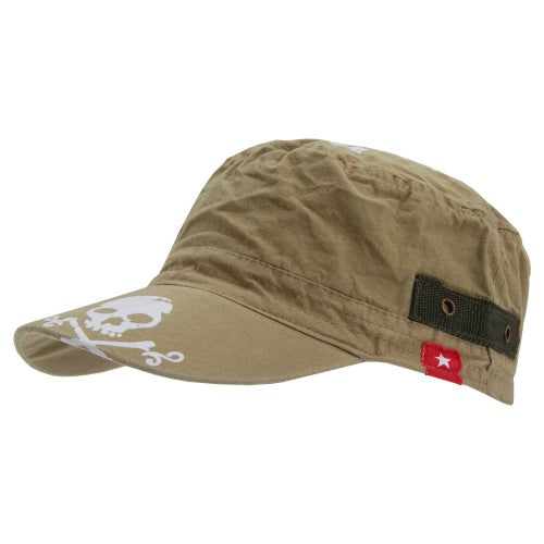 Front - Mens Skull & Crossbones Summer Cadet Cap