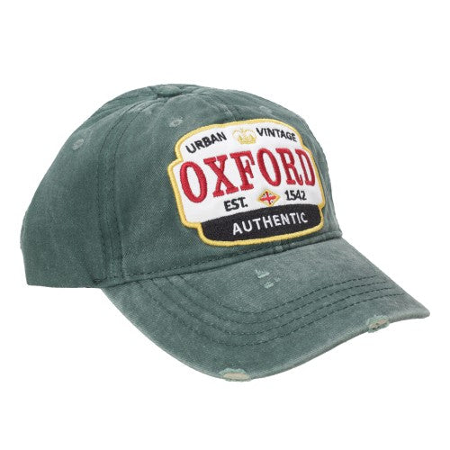 Front - Oxford Unisex Adults Distressed Baseball Cap
