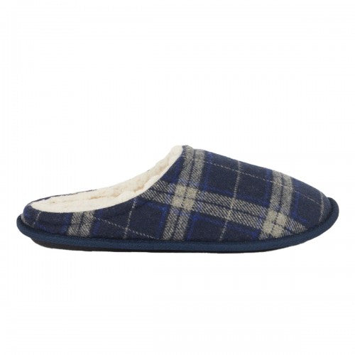 Front - Debenhams Mens Checked Slippers