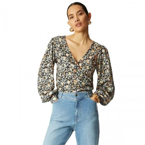 Front - Principles Womens/Ladies Printed Wrap Top