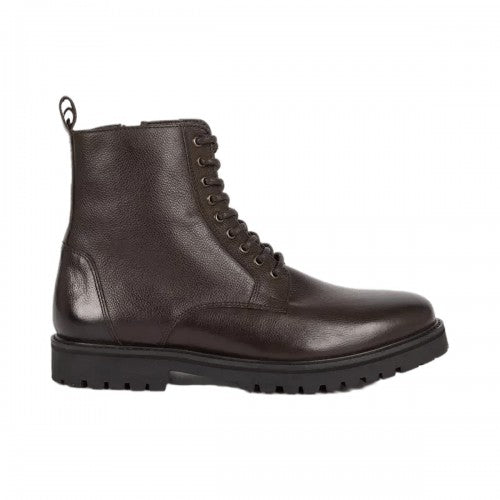Front - Mantaray Mens Arlo Pebble Grain Leather Ankle Boots
