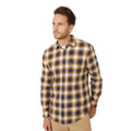 Front - Mantaray Mens Shadow Checked Shirt