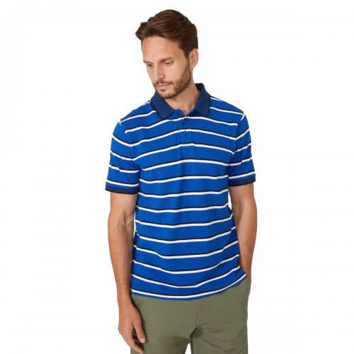 Front - Maine Mens Double Stripe Polo Shirt