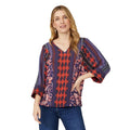 Front - Mantaray Womens/Ladies Bordered Top