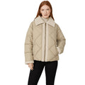 Front - Maine Womens/Ladies Quilted Borg Trim Jacket