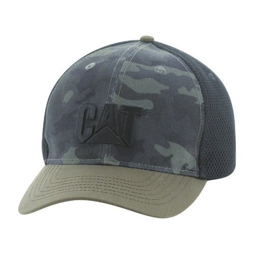 Front - Caterpiller Adults Unisex Active Mesh Stretch Cap