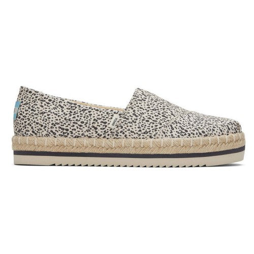 Front - Toms Womens/Ladies Alpargata Leopard Print Espadrilles