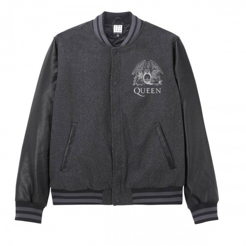 Front - Amplified Mens Queen Varsity Jacket