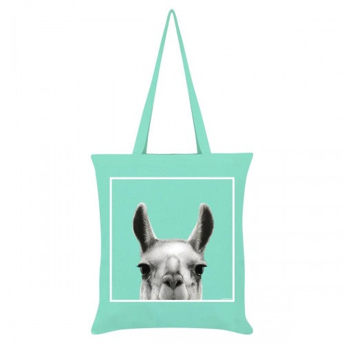 Front - Inquisitive Creatures Llama Tote Bag