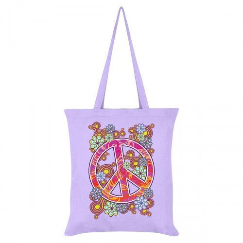 Front - Grindstore Psychedelic Peace Tote Bag