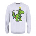 Front - Grindstore Mens Tree Rex Christmas Sweater