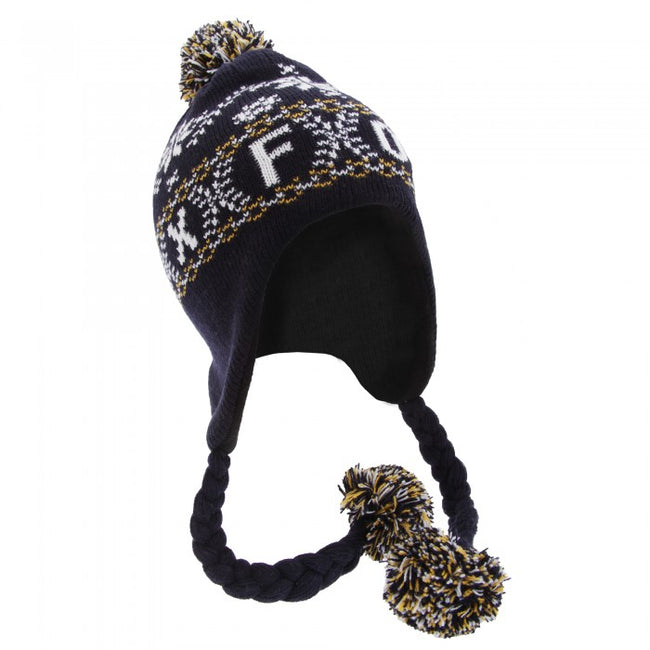 Front - Unisex Fairisle Pattern Oxford Peruvian Winter Hat