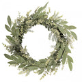 Front - Hill Interiors Christmas Ruscus And Eucalyptus Wreath