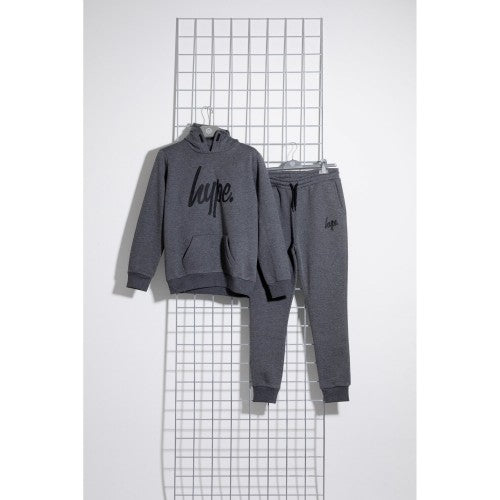 Front - Hype Childrens/Kids Script Hoodie And Joggers Set