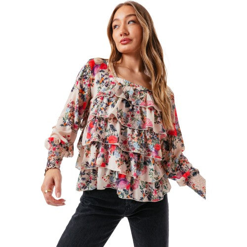 Front - Hype Womens/Ladies Antique Bloom Blouse