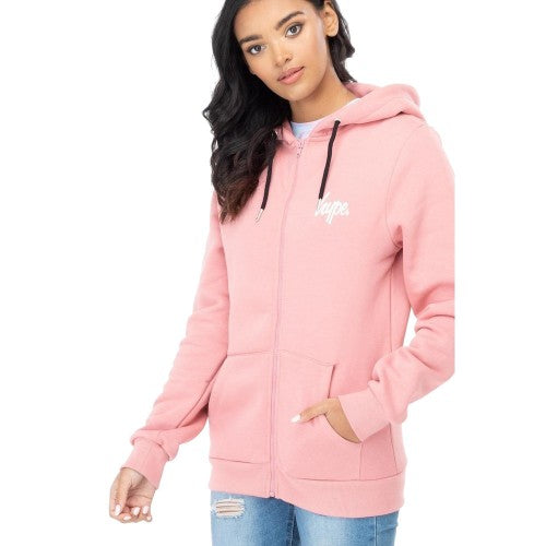 Front - Hype Womens/Ladies Script Zip Hoodie