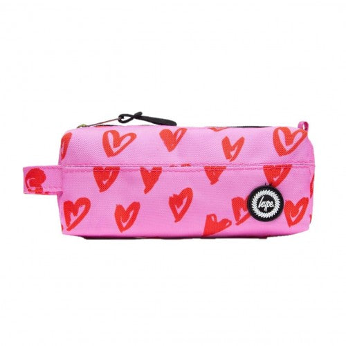 Front - Hype Scribble Heart Pencil Case