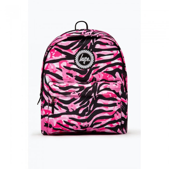 Front - Hype Zebra Print Knapsack