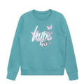 Front - Hype Childrens/Kids Butterfly Script Sweatshirt