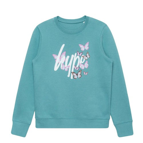 Front - Hype Childrens/Kids Butterfly Script Sweatshirt