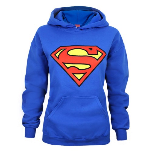 Front - Superman Womens/Ladies Shield Logo Hoodie