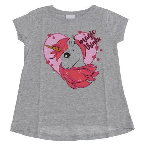 Front - Childrens Girls Magic Thinks Unicorn T-Shirt